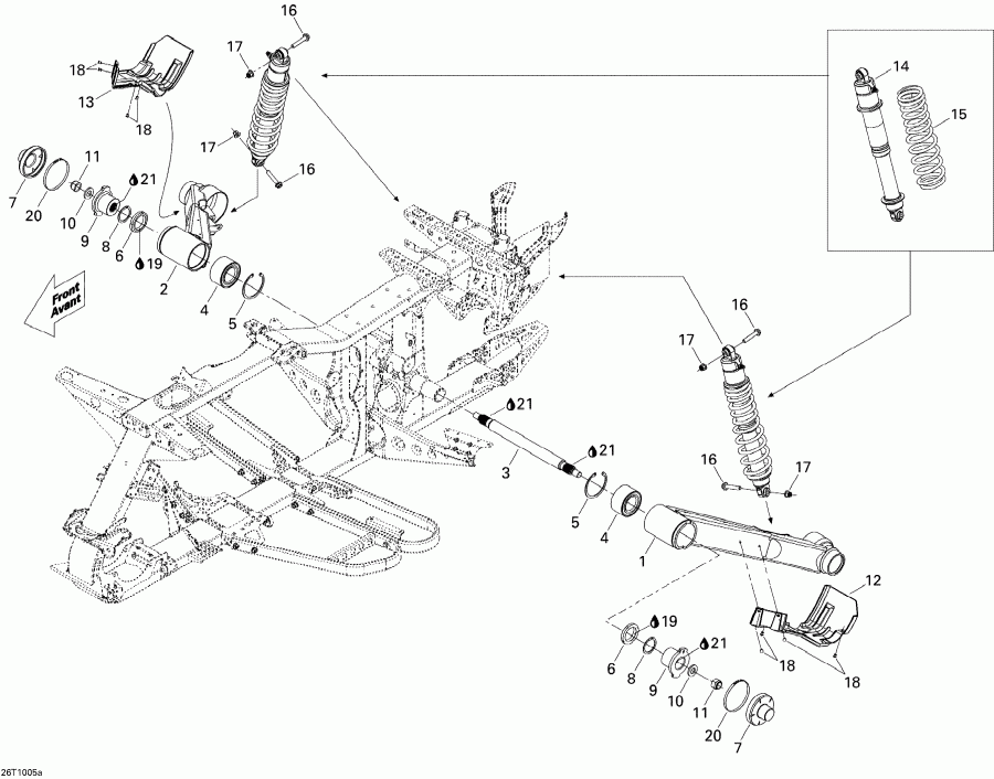    Outlander Max 500 EFI Ltd, 2010 - Rear Suspension 1