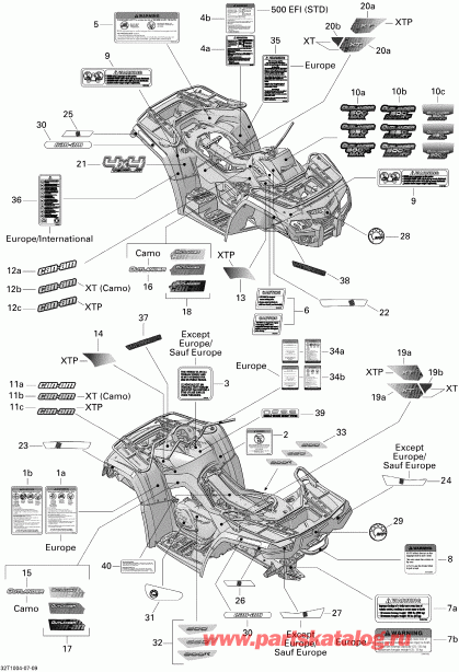 ATV   Outlander Max 650 EFI, 2010 - 