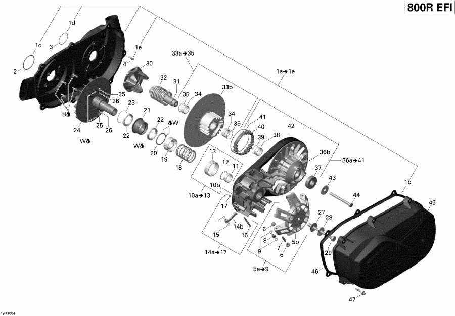 Bombardier  Outlander Max 800R EFI Ltd, 2010 - Transmission V1