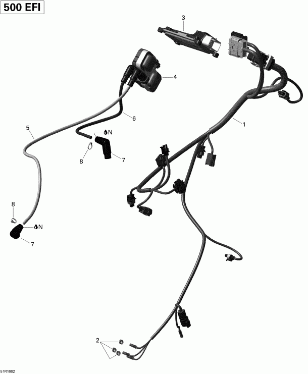 BRP  Renegade 500 EFI, 2010 - Engine Harness And Electronic Module