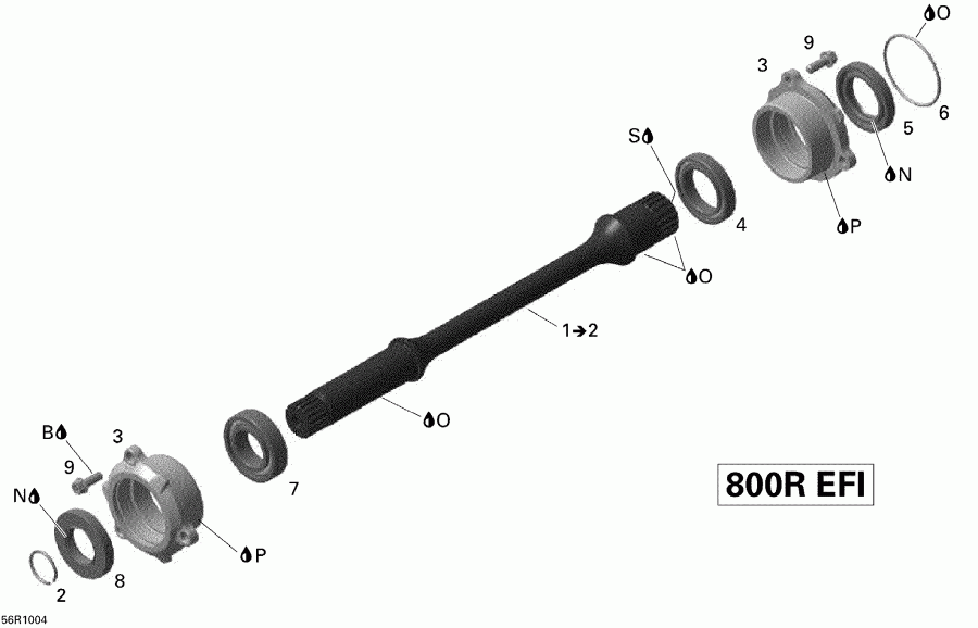  Bombardier  Renegade 800R EFI Xxc, 2010 - Drive Shaft