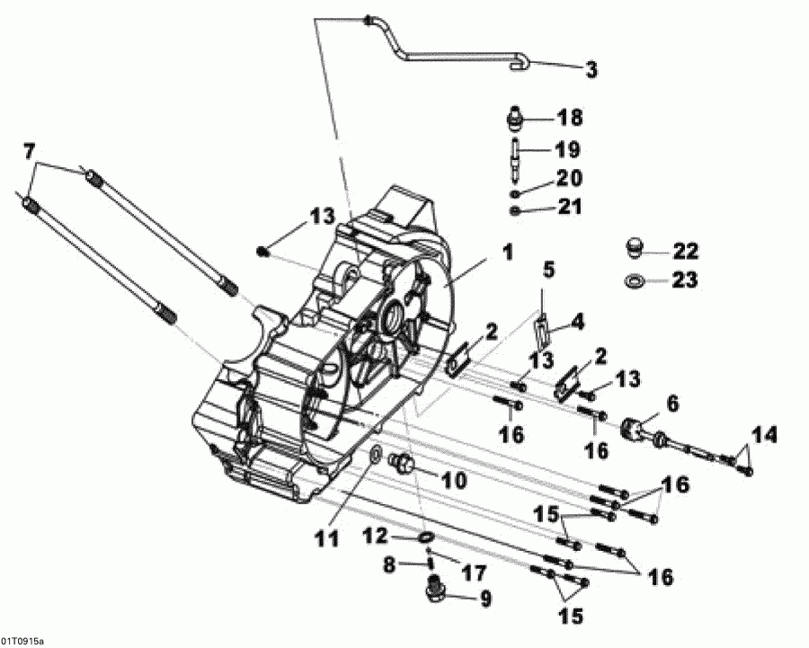 ATV BRP  DS 250 NA, CE & INT, 2011 - Left Crankcase Half