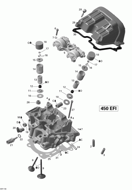  BRP  DS 450 EFI, 2011 - Cylinder Head