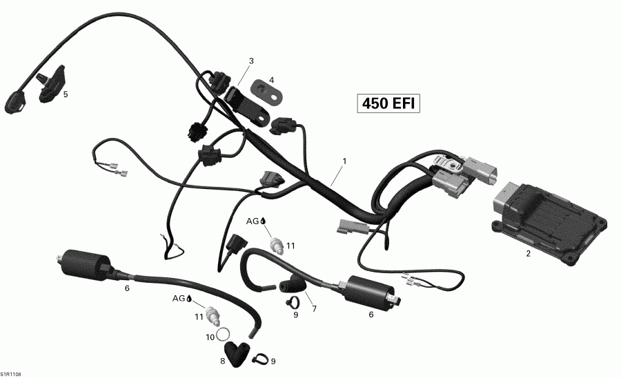 BRP  DS 450 Xxc, Xmx EFI, 2011 -     Electronic Module