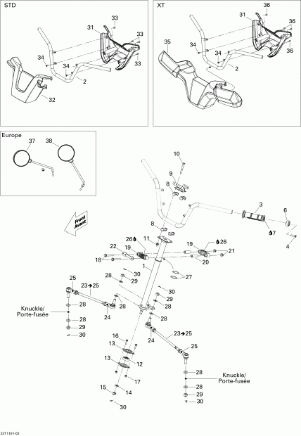 BRP Outlander 400 EFI, 2011  - Steering