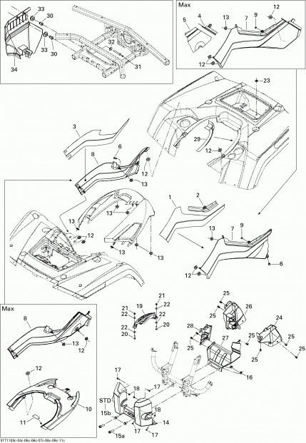 BRP Outlander 800R EFI, XMR, 2011  - Body And Accessories 3