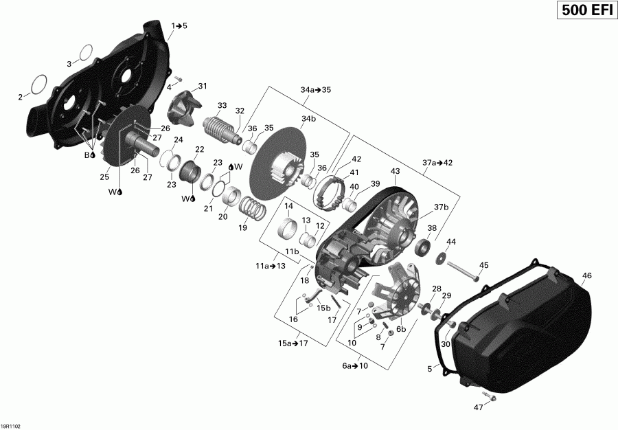   Outlander Max 500 EFI, 2011 - Transmission