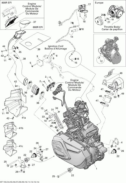 ATV  Outlander Max 650 EFI, 2011 - Engine 1