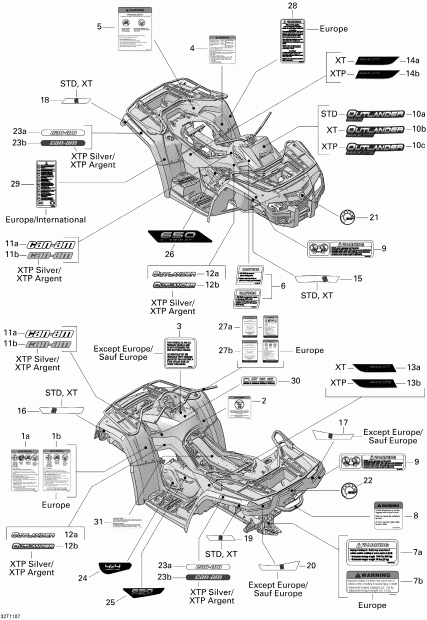  BRP Outlander Max 650 EFI, 2011 - 