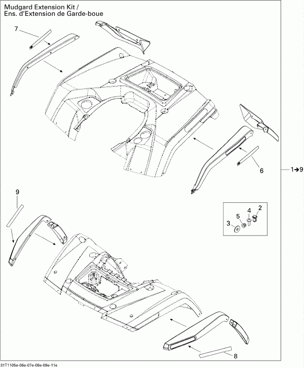  BRP Outlander Max 800R EFI, 2011  -    5, Mudguard