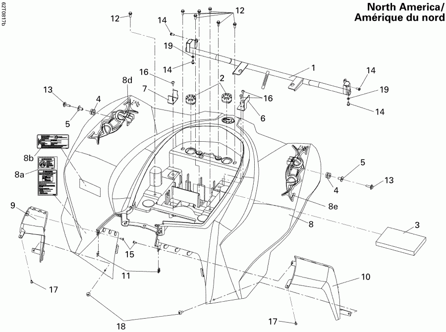  DS 250 NA, CE & INT, 2012 - Rear Fender North America