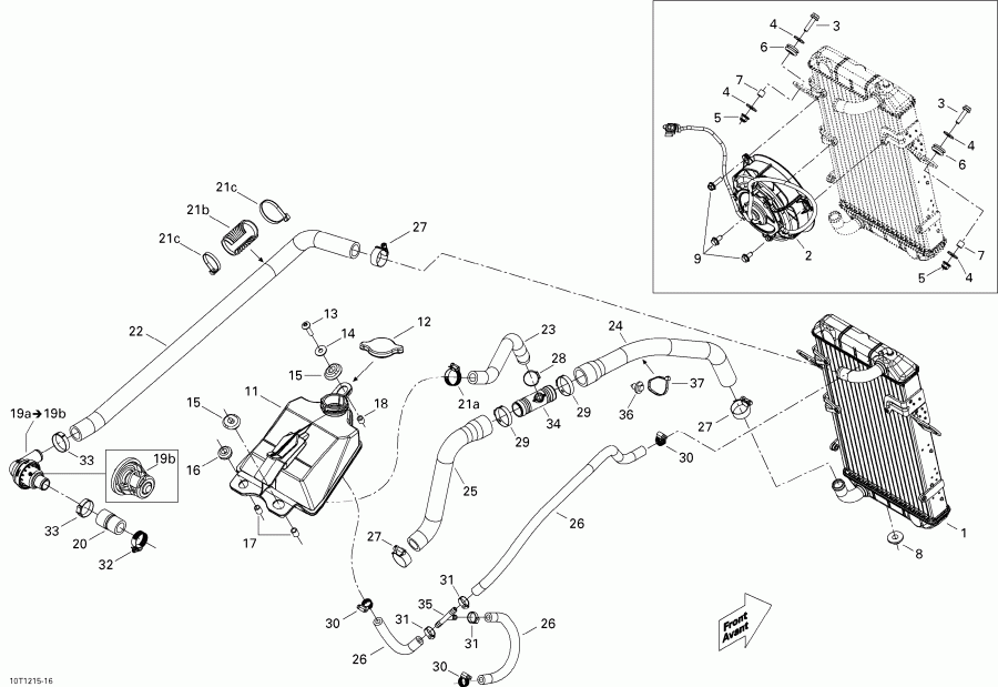    DS 450EFI STD, 2012 - Cooling System