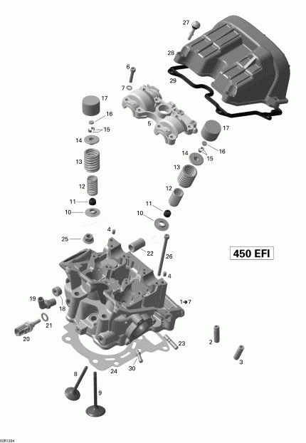 ATV BRP  DS 450EFI STD, 2012 - Cylinder Head