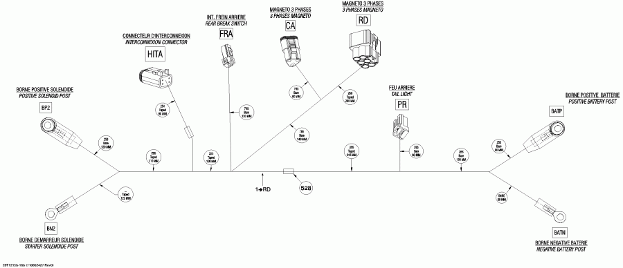  BRP  DS 450EFI STD, 2012 - Main   Rear Section