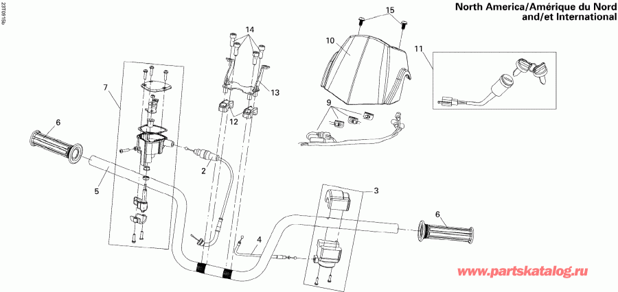 ATV  DS 250 NA, CE & INT, 2013 - Handlebar North America, International