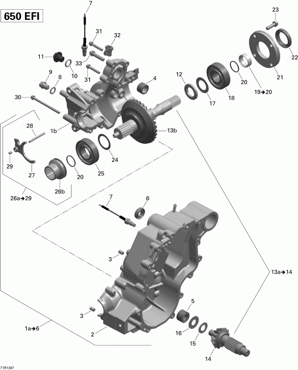 ATV  Outlander 650EFI XMR, 2013 ������ - Gear Box Output Shaft