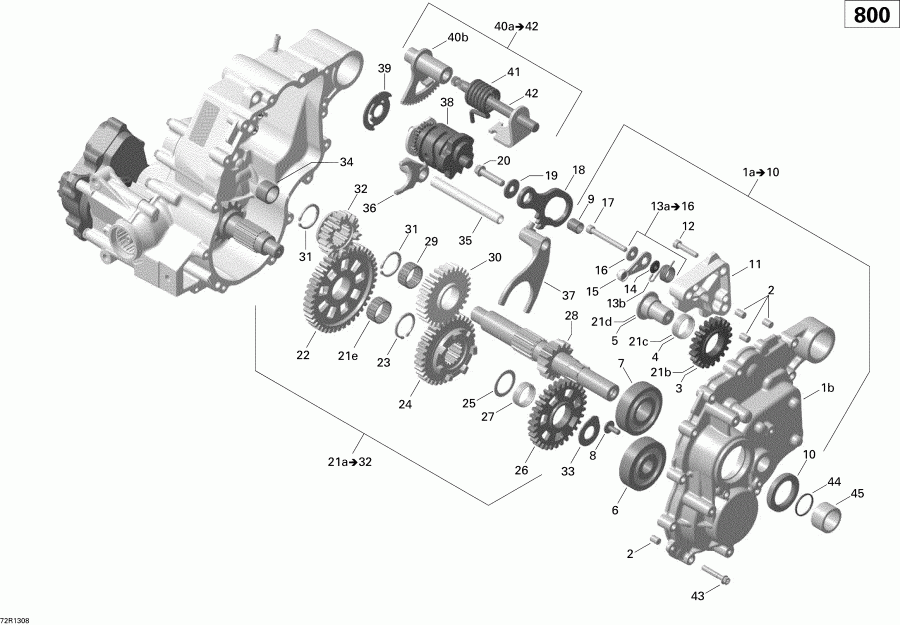   Outlander 800R EFI, STD, DPS, XT & XT-P, 2013 -  Box  Components