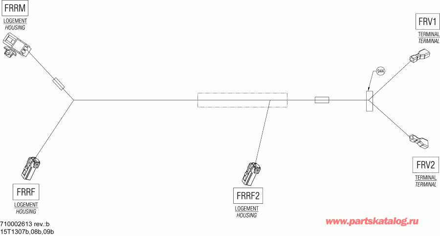  BRP  Renegade 500EFI STD, 2013 - Electrical Harness Brake