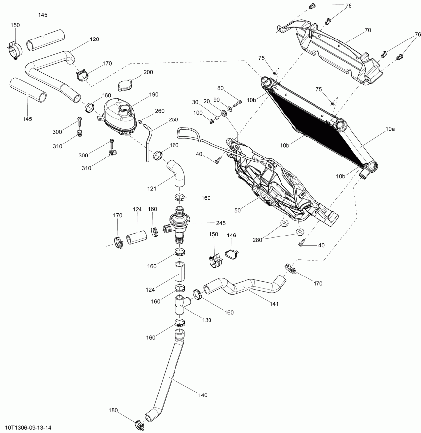 ������������ Bombardier Renegade STD, XXC, 1000 EFI, 2013 ������ - Cooling System