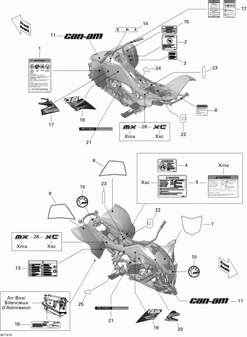 BRP DS 450EFI Xxc, Xmx, 2014 - 32t1216