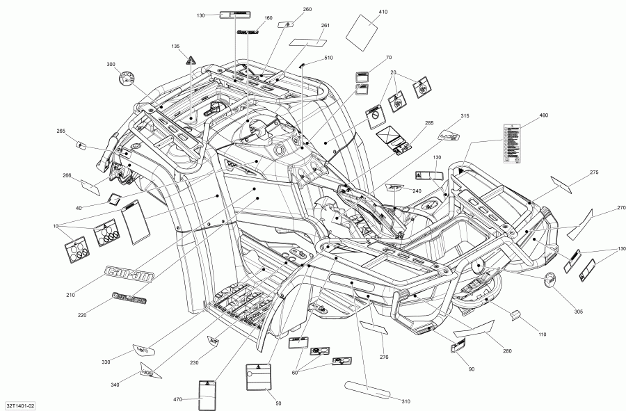 ATV  Outlander 400 EFI, STD, XT, 2014 - 