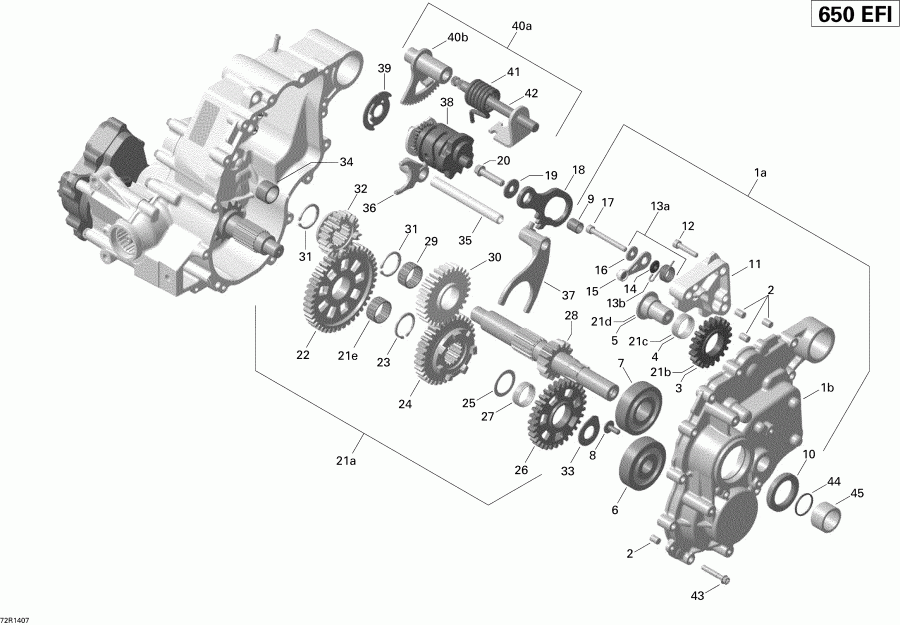    Outlander 650EFI XMR, 2014 - Gear Box And Components