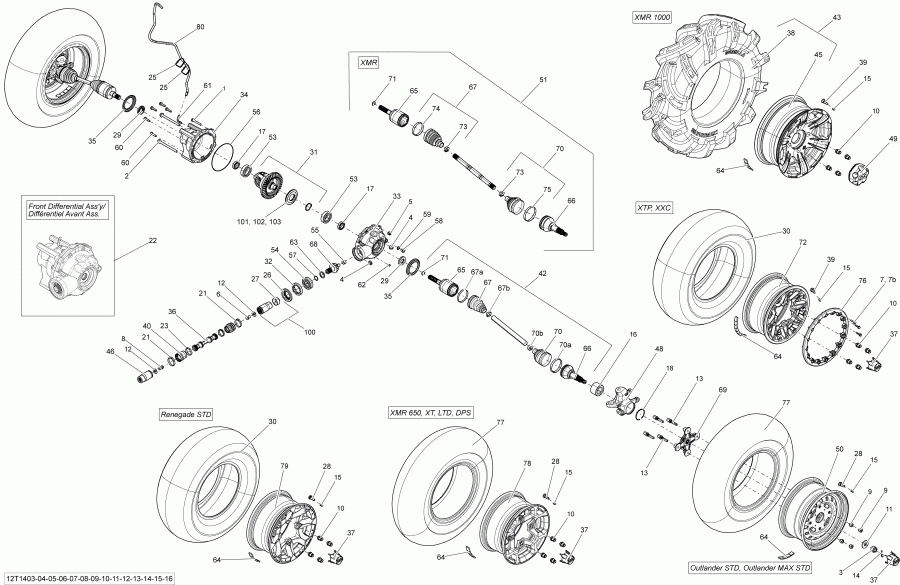 ATV BRP - Drive System, Front