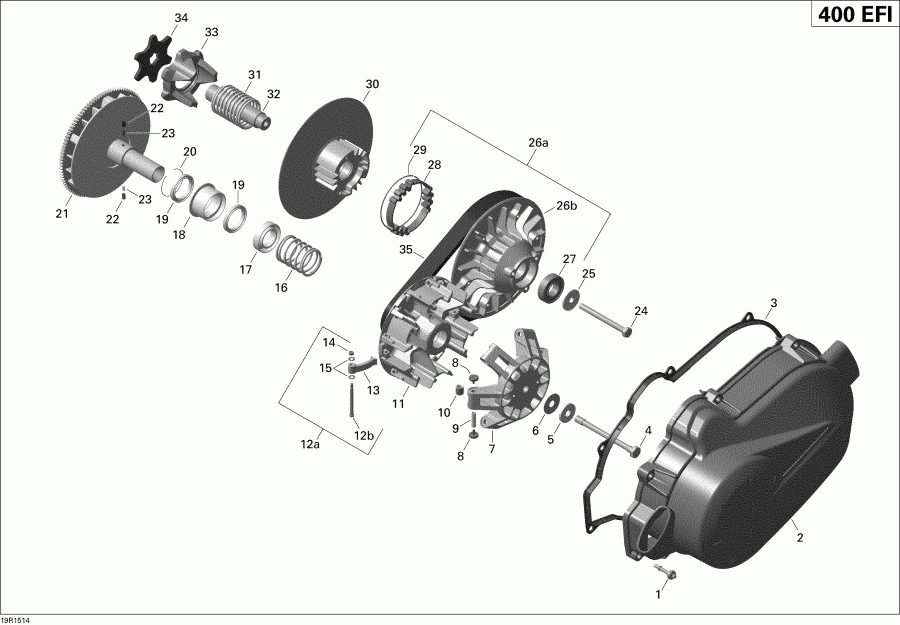   Outlander Max 400 EFI, STD, XT (International only), 2015  - 19r1514