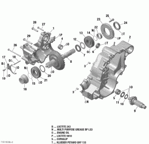 01-  Box Output  - 650 Efi-xmr 850 Efi (01- Gear Box Output Shaft - 650 Efi-xmr 850 Efi)