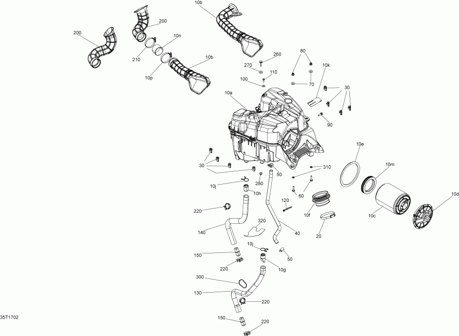  BRP Outlander - Outlander MAX 570 PRO-650-850-1000, 2017 - Air Intake Silencer All Models