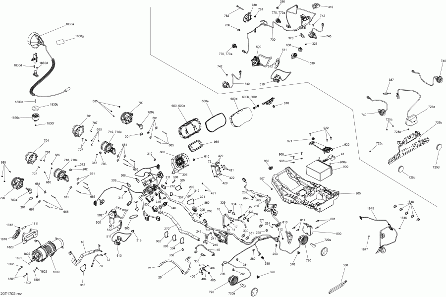ATV BRP ������ Outlander - Outlander MAX 570 PRO-650-850-1000, 2017 - Electrical System All Models