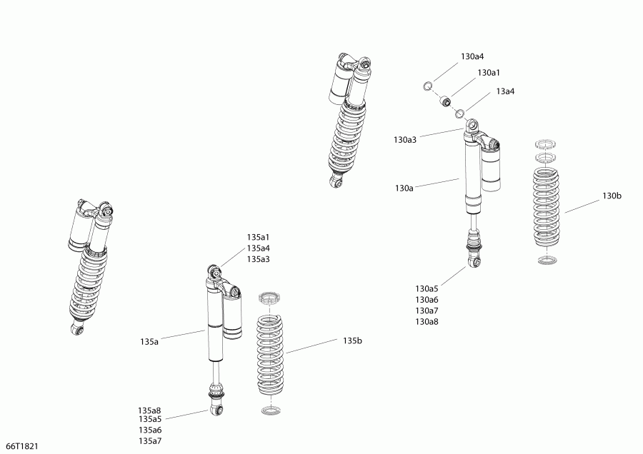 BRP Outlander 1000R EFI, MY2018 ������ - Shocks Xxc