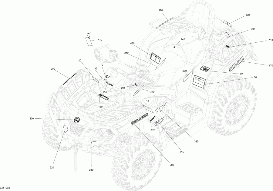   001 - Outlander 450 EFI - International - European Communities, 2019 -  Std