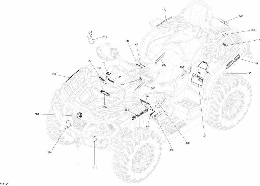    002 - Outlander 570 EFI - North America, 2019 -  Hunting Edition