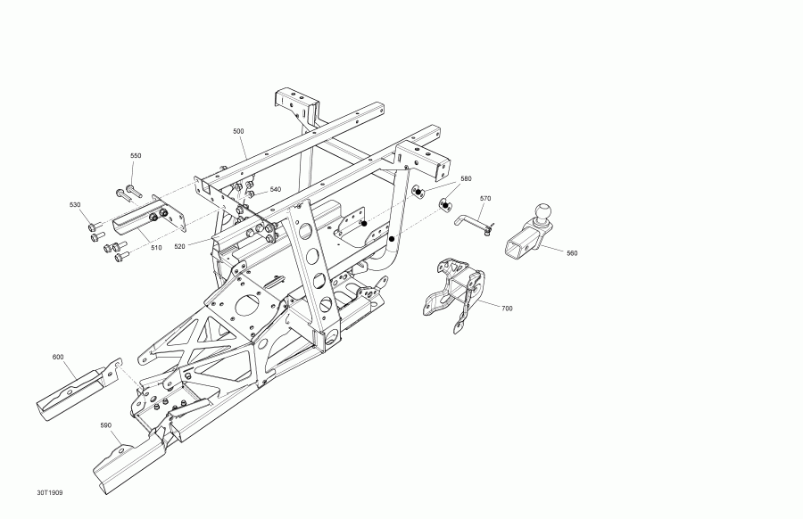 ATV Bombardier -  Outlander 6x6 Rear Parts 1