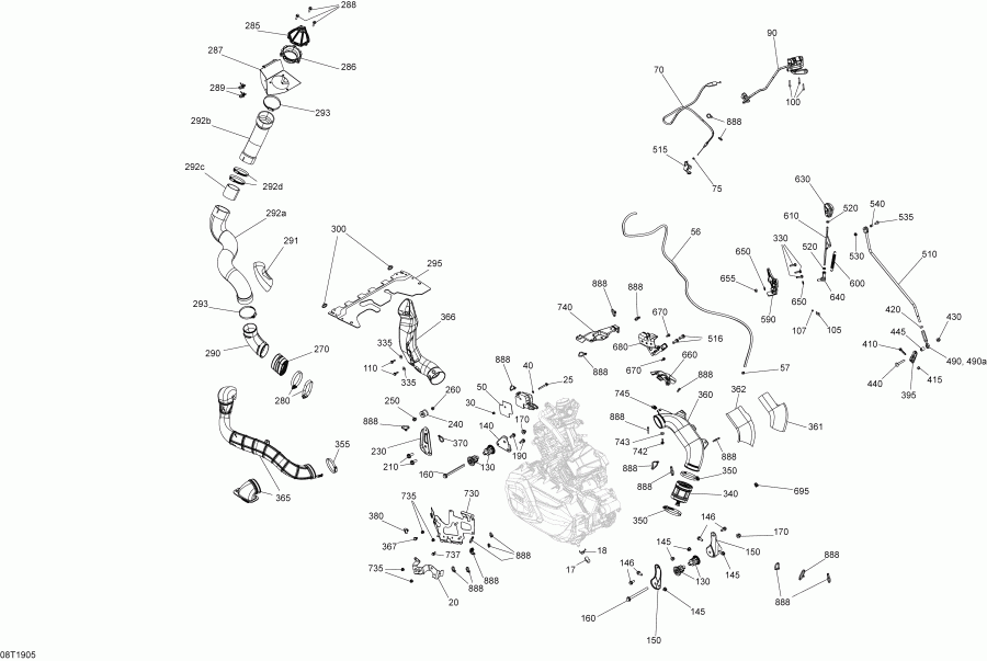������������  ����������� 002 - Outlander 850 EFI - North America, 2019 - ��������� Outlander 850 Efi Std