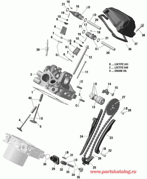 ATV BRP  003 - Outlander 1000R EFI - International - European Communities, 2019 - Cylinder Head, Rear