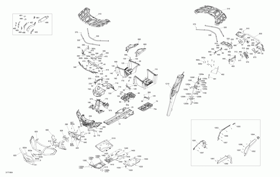 ATV  003 - Outlander 1000R EFI - North America, 2019 ������ - Body And Accessories Outlander 1000r Except Xmr