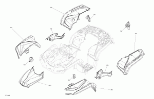 09- Fender  Central Panel Kit Outlander 570 Efi (09- Fender And Central Panel Kit Outlander 570 Efi)