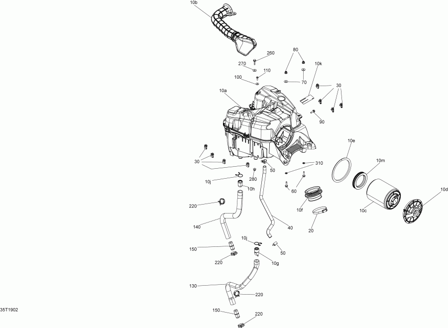 ATV BRP 006 - Outlander MAX 570 EFI - International - European Communities, 2019 - Air Intake Outlander Max 570 Efi