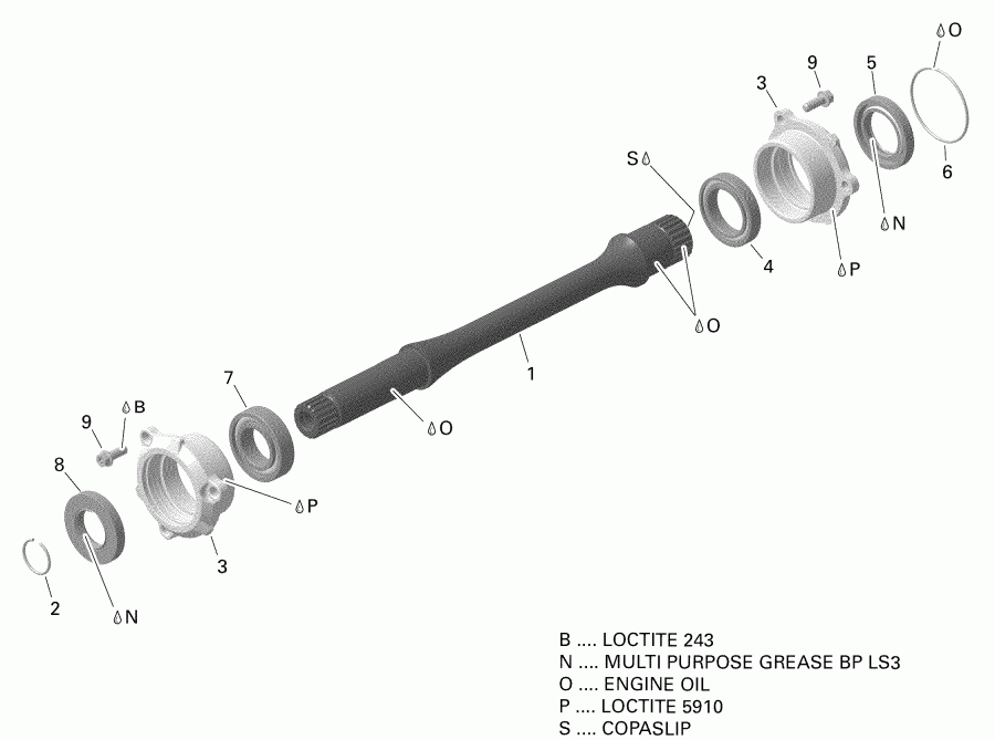  BRP 006 - Outlander MAX 650 EFI - International - Non European Communities, 2019  - Drive Shaft