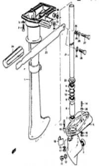 Drive shaft housing - gear case - handle (   -    - handle)