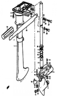 Drive shaft housing - gear case - handle (   -    - handle)