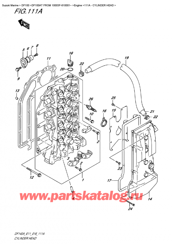  ,  ,  DF100AT   FROM 10003F-610001~ , Cylinder  Head