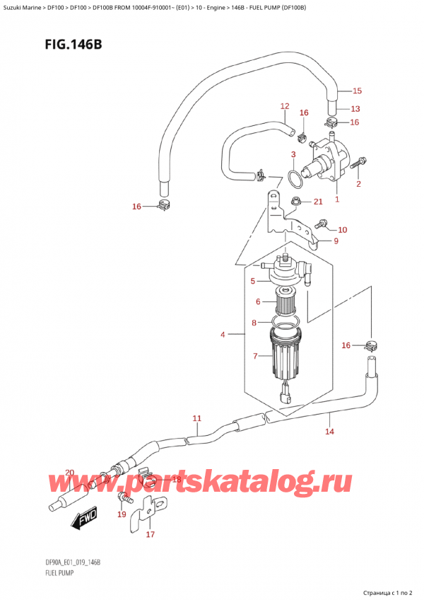 ,   , Suzuki Suzuki DF100B TL / TX FROM 10004F-910001~  (E01 019)  2019 ,   (Df100B)