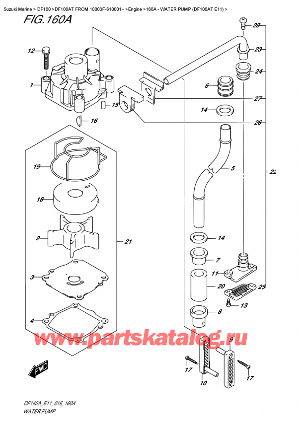  ,   , Suzuki DF100AT   FROM 10003F-610001~ , Water  Pump  (Df100At E11)