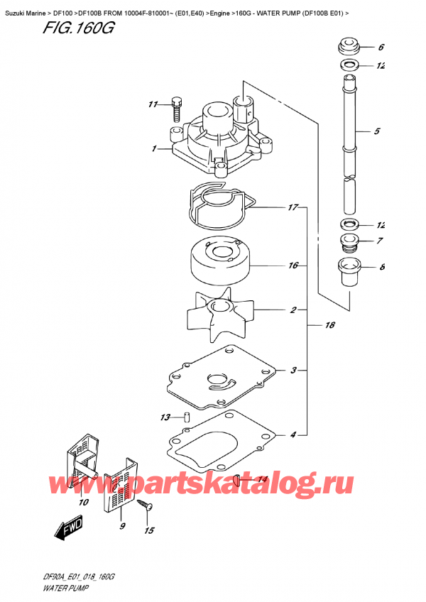  ,   , Suzuki DF100B TL/TX FROM 10004F-810001~ (E01),   (Df100B E01) - Water Pump (Df100B  E01)