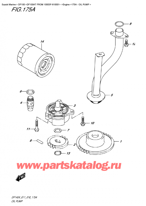  ,   , Suzuki DF100AT   FROM 10003F-610001~ ,   / Oil  Pump