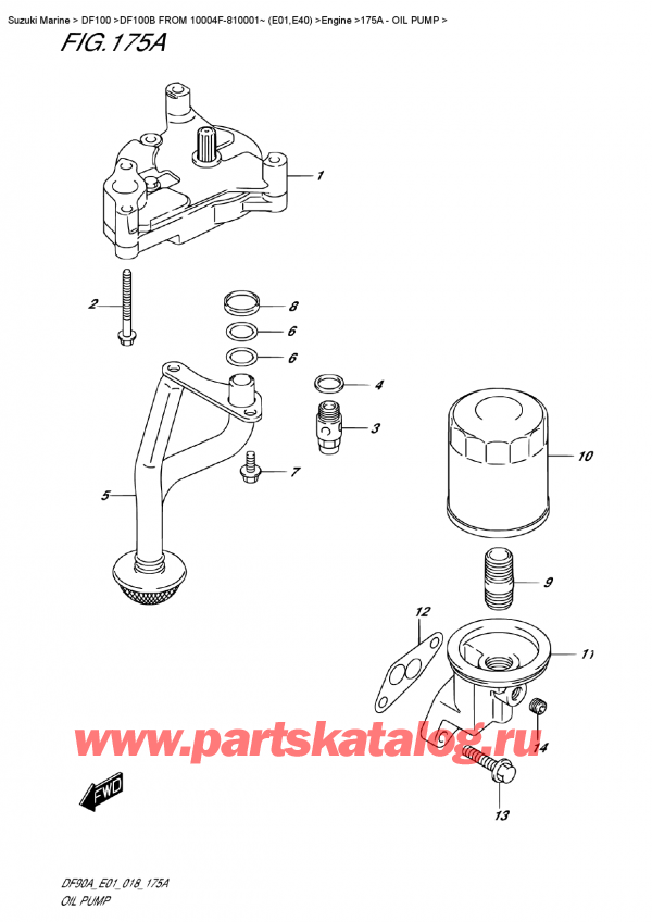  ,  , Suzuki DF100B TL/TX FROM 10004F-810001~ (E01), Oil  Pump