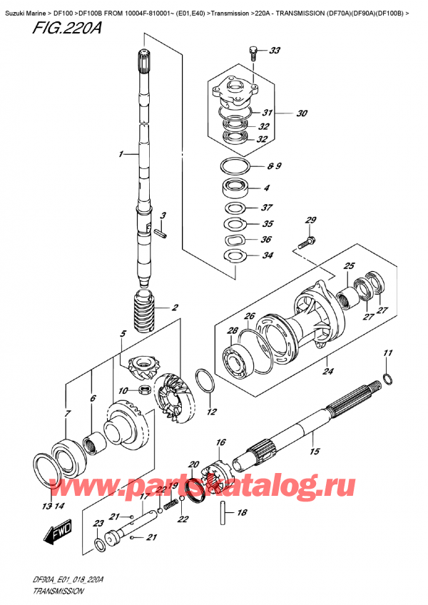   ,    , Suzuki DF100B TL/TX FROM 10004F-810001~ (E01)  2018 ,  (Df70A) (Df90A) (Df100B)